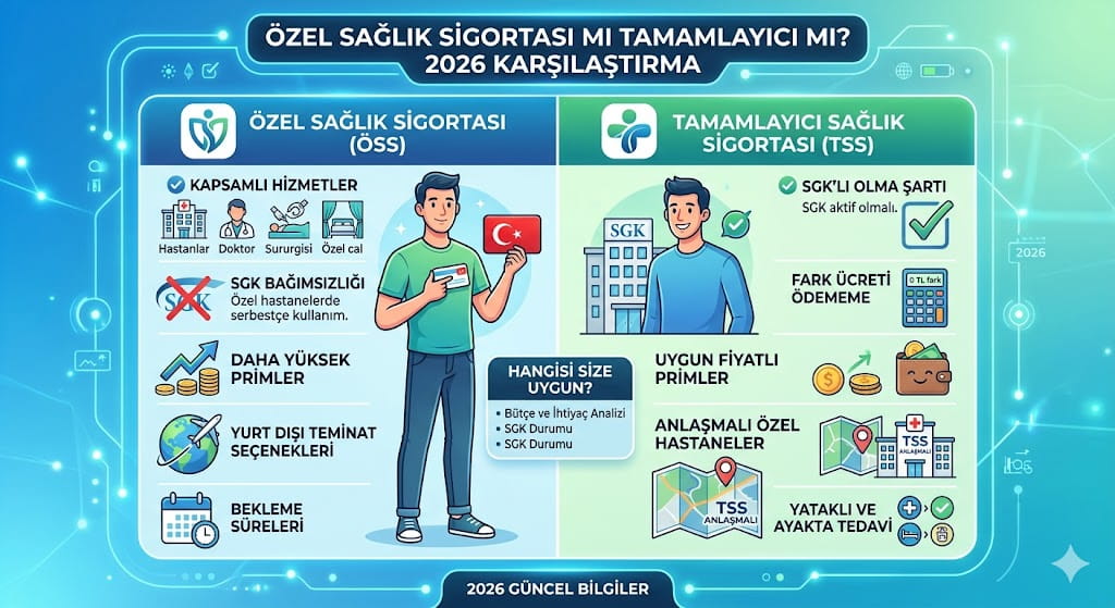 Özel Sağlık Sigortası mı Tamamlayıcı mı? 2026 Karşılaştırma
