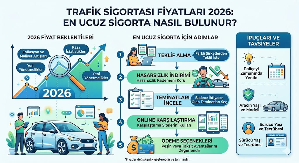 Trafik Sigortası Fiyatları 2026 | En Ucuz Sigorta